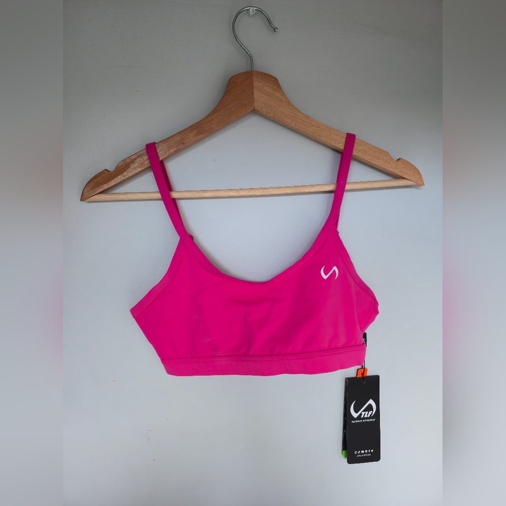 TLF Tempo Glo Multi-Back Strap Sports Bra - Small - Barbie Pink